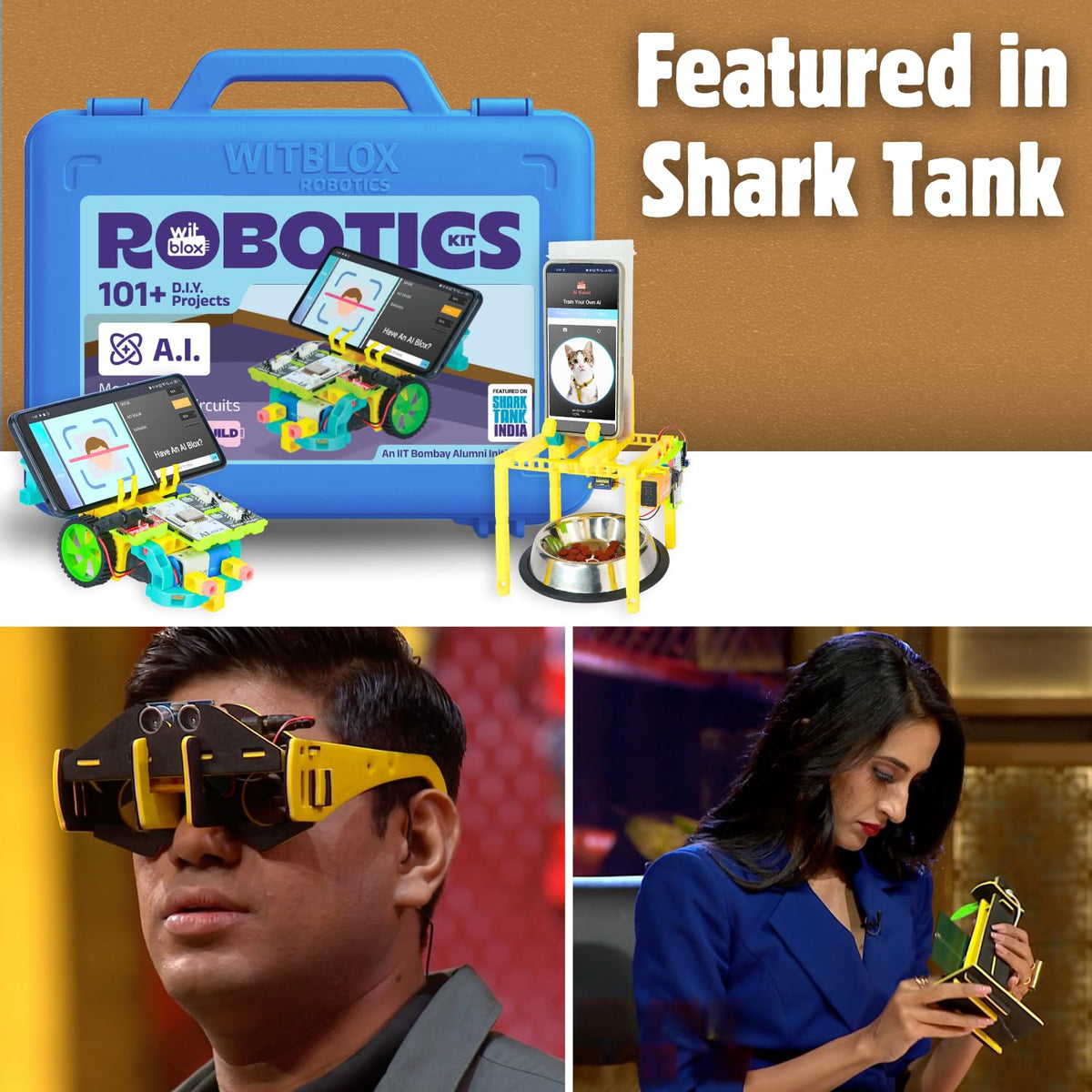Witblox AI Robotics Kit | 101+ DIY Projects & Plug-and-Play STEM Toy | Featured on Shark Tank India