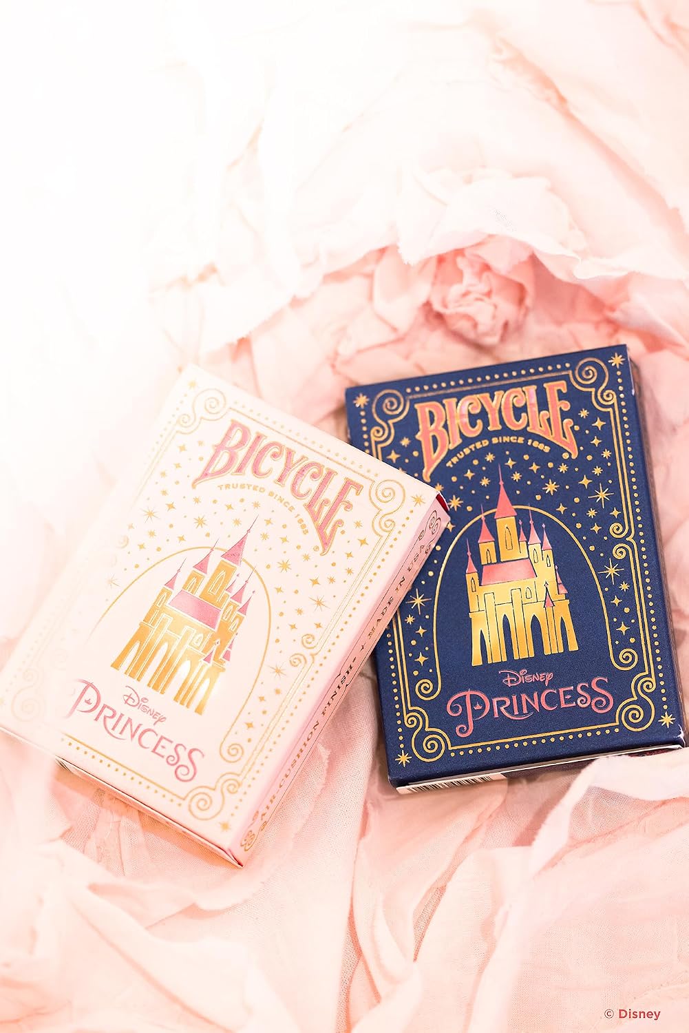 Bicycle Disney Princess Playing Cards – Collectible Deck with Air-Cushion Finish & Foil Castle Box, Colour May Vary