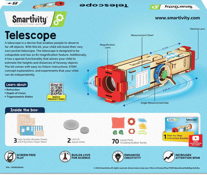 Smartivity Telescope Toy – STEM DIY Science Kit for Kids Aged 8-14 - Jaiman Toys