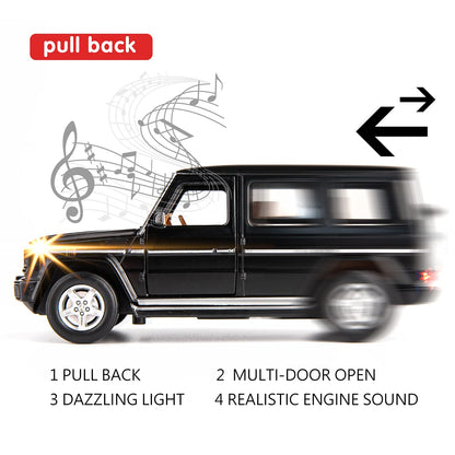 MSZ 1:32 Mercedes-Benz G 350 d Die-Cast Model Car – Black| Pull Back, Openable Doors, Light & Sound (68436)