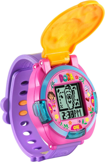VTech Dora Time for Learning Adventure Watch | Interactive Educational Digital Watch with Games, English & Spanish Learning, Alarm, Timer & Stopwatch | Ages 3+