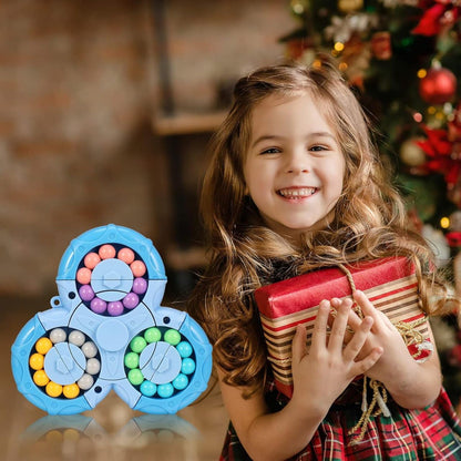 Magic Bean Rotating Cube | Stress Relief Fidget Toy & Creative Puzzle for Kids (Multicolor)