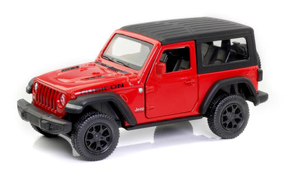 RMZ City 1:36 Jeep Wrangler Rubicon Alloy Diecast Model Car – Pull Back & Go | Openable Doors | 2 Color Variants