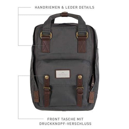 Doughnut Macaroon Multicolor 16L Backpack – Lightweight Water-Repellent Daypack for Girls & Women (Travel, School, College, Daily Use) - Jaiman Toys