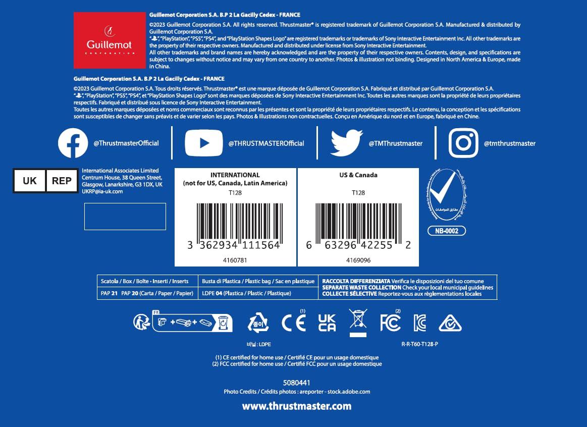 Thrustmaster T128P – Force Feedback Racing Wheel & Magnetic Pedals for PS5 / PS4 / PC - Jaiman Toys
