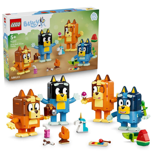 LEGO® Bluey Brick-Built Bluey Family 11217 Toy Set, 466 Pieces