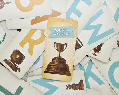 Trophies Party Card Game – Fast-Paced Speed & Wit Family Game