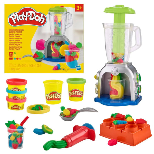 Play-Doh Swirlin’ Smoothies Playset – Toy Blender with Accessories, Arts & Crafts Dough Set for Kids 3+ - Jaiman Toys