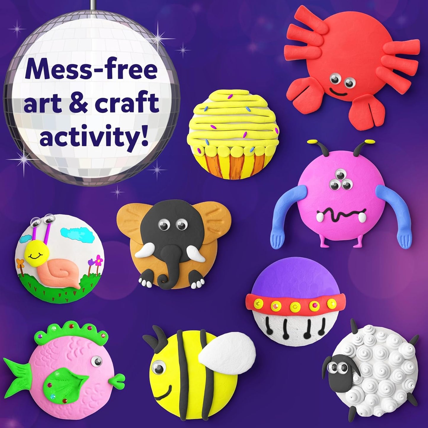 Skillmatics Art & Craft Activity - Disc-o Art, Mess-Free Art & Craft Activity for Girls & Boys, Craft Kits & Supplies, DIY Creative Activity, Gifts for Kids Ages 4, 5, 6, 7, 8, 9, 10, 11,12