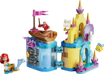 LEGO 43285 Disney Princess Ariel's Magical Mini Palace - The Little Mermaid Castle Toy w/a Micro Doll plus Sebastian & Flounder Animal Figures - Gift for 5+ Year Old Girls