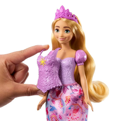 Disney Princess 2-in-1 Stories Rapunzel Fashion Doll with 2 Snap-On Bodices, 2 Skirts & 9 Accessories - Jaiman Toys
