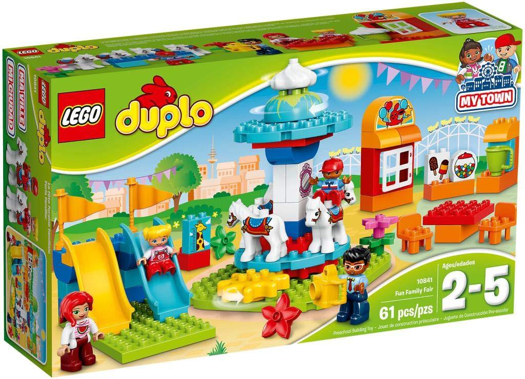 LEGO 10841 Duplo Town Fun Family Fair (61 Pcs) – Educational Building Blocks Set for Kids 2–5 Years