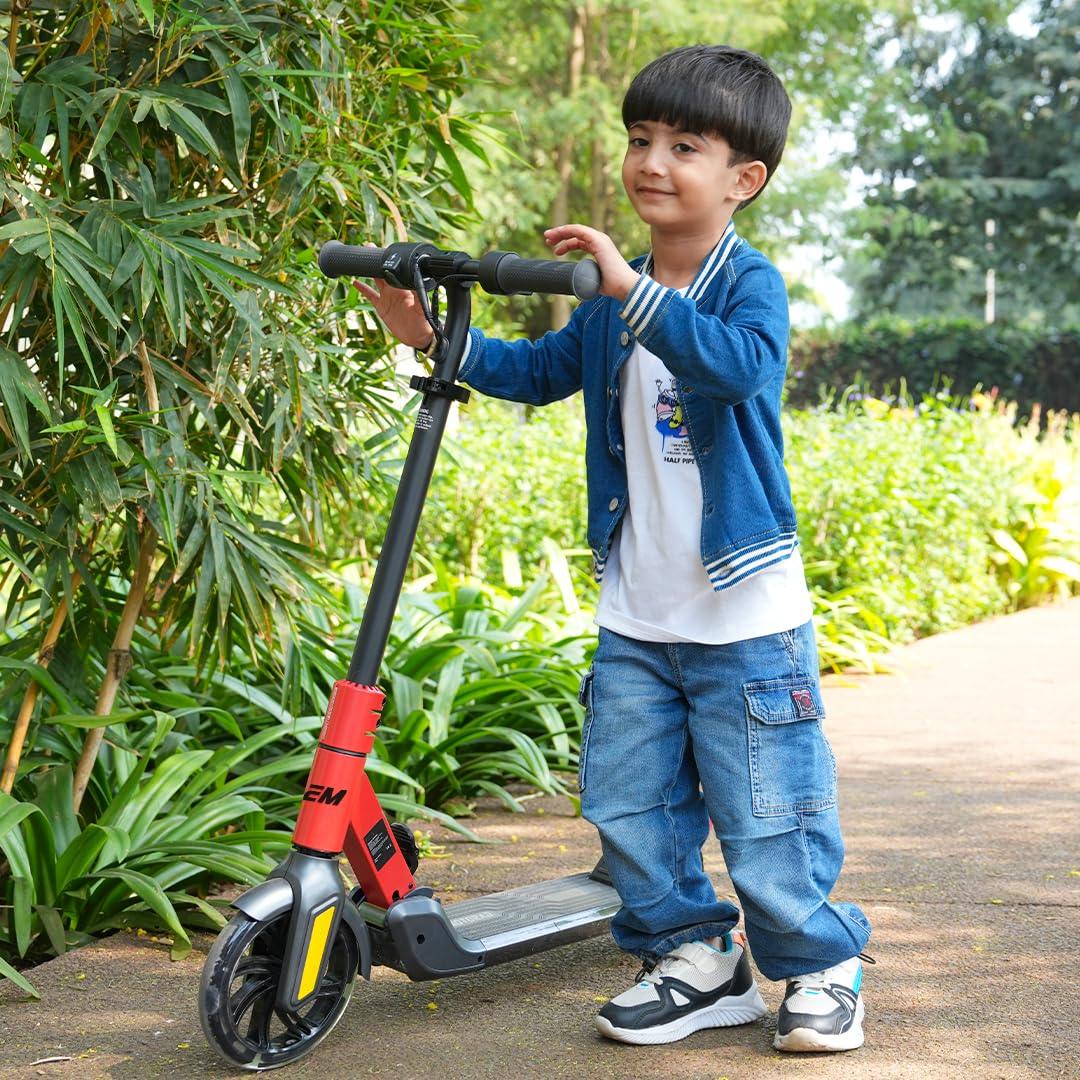 EMotorad Lil E Junior Electric Kick Scooter – Foldable Frame, 100W Motor, 2.6Ah Battery, for Kids 6+ Years - Jaiman Toys