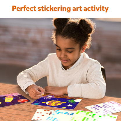 Skillmatics Art Activity - Dot It Space, No Mess Sticker Art for Kids, Craft Kits, DIY Activity, Gifts for Boys & Girls Ages 3, 4, 5, 6, 7, Travel Toys for Toddlers, Paper, Multicolor