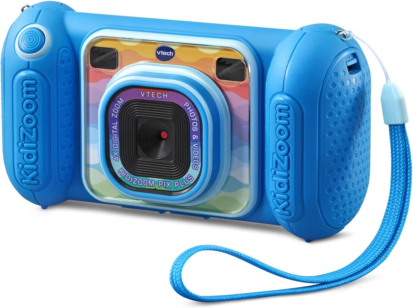 VTech KidiZoom Camera Pix Plus, Blue | Kids Digital Camera with 4X Digital Zoom, Selfie Mode, HD Photos & Videos, Voice Recorder, Games & Expandable Memory