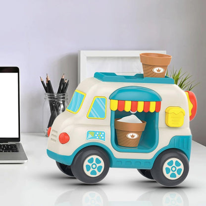 Huanger Ice Cream Truck Toy for Kids – Interactive Musical Ice Cream Van with Lights & Sounds (12+ Months)