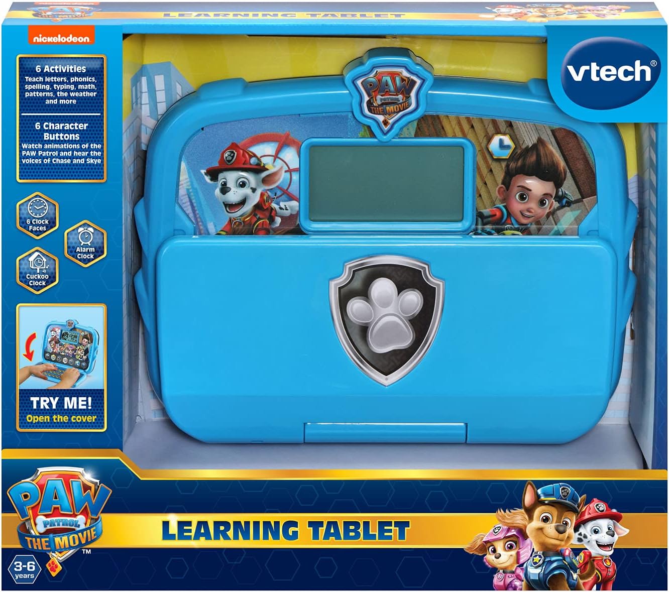 VTech PAW Patrol Learning Tablet | Interactive Educational Laptop Tablet with 6 Learning Activities, Typing, Phonics, Math & Clock Games for Kids