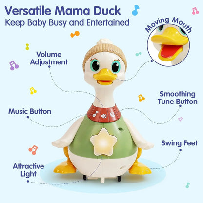 HOLA Baby 3-Pack Swinging Ducks Toys – Light & Music Tummy Time Toys for 6–18 Months - Jaiman Toys
