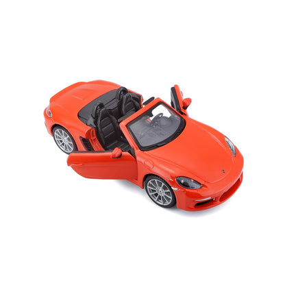 Bburago Die-Cast 1:24 Scale Porsche 718 Boxster Car (Orange)