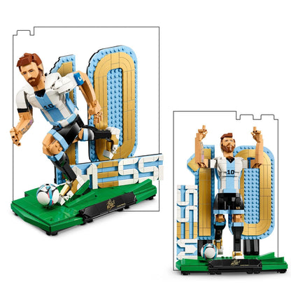 LEGO 43015 Editions Lionel Messi – Soccer Legend Building Set | Football Collectible Display Model for Kids & Fans