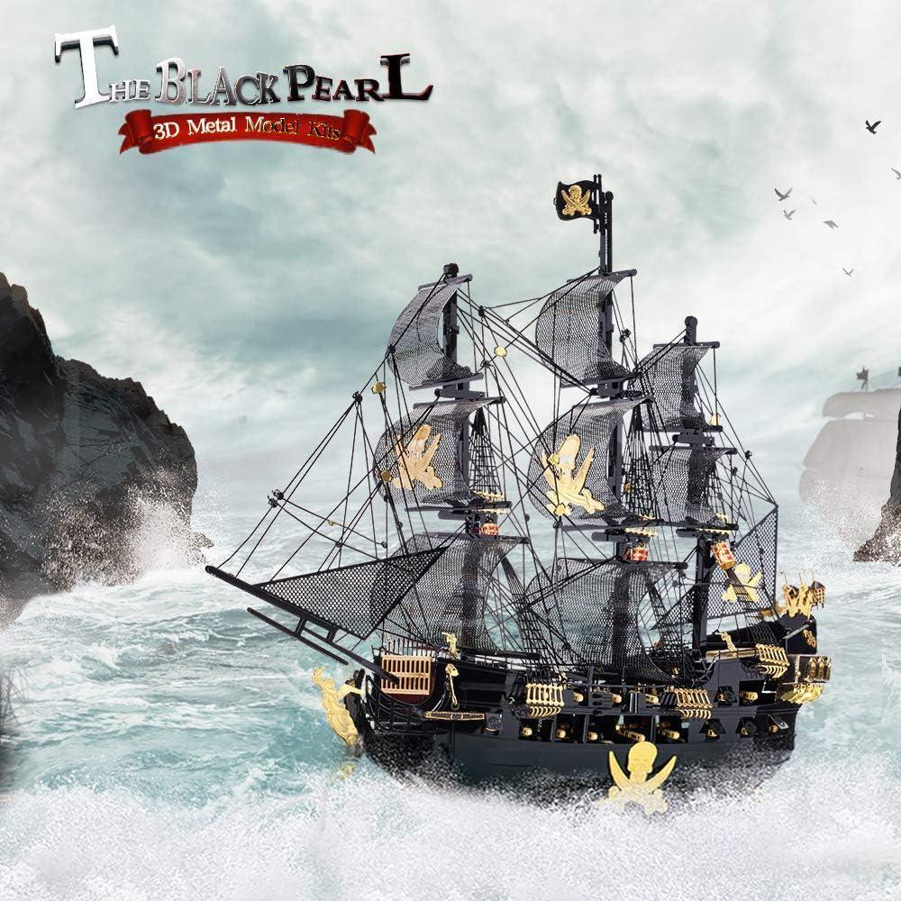 Piececool 3D Metal Puzzle The Black Pearl Pirate Ship (Large