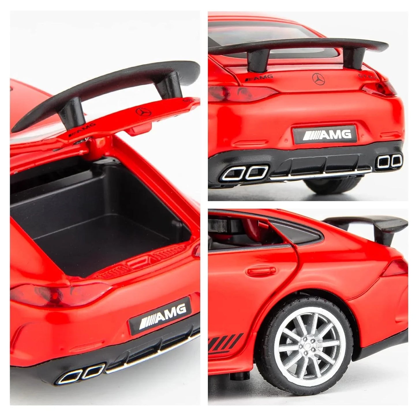 1:32 Mercedes-AMG GT63 Die-Cast Metal Toy Car – Pull Back Model with Openable Doors, Light & Sound (Blue) - Jaiman Toys