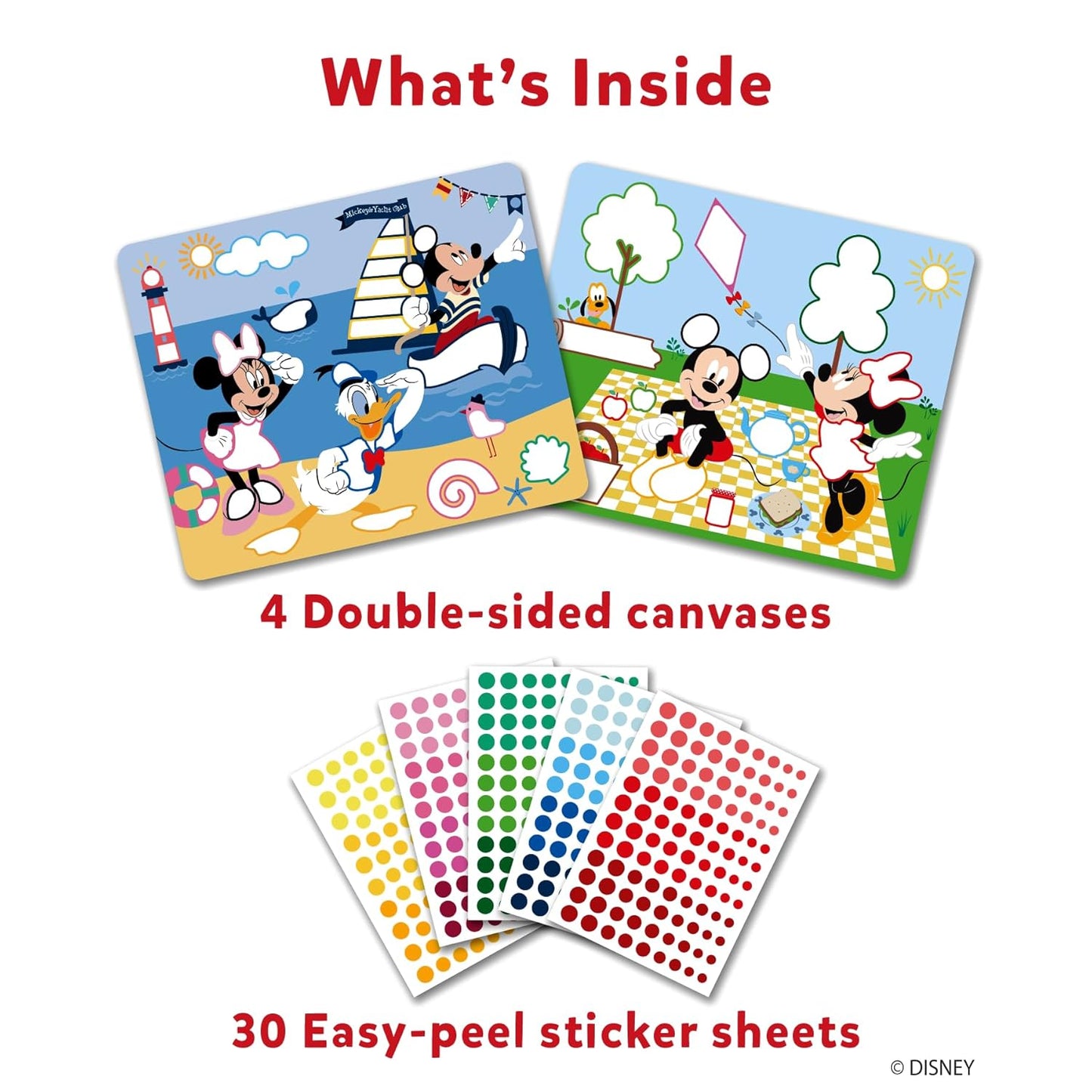 Skillmatics Art Activity-Dot It Mickey and Friends, Mess-Free Sticker Art for Kids, Craft Kits, DIY Activity, Gifts for Boys & Girls Ages 3, 4, 5, 6, 7, Travel Toys for Toddlers, Paper, Multicolor