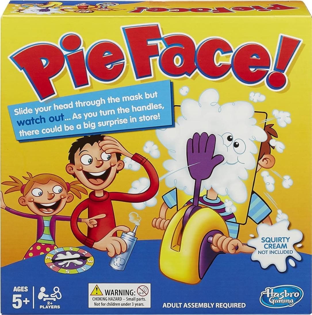 Pie Face Squirty Face Game for Kids & Adults – Funny Family Party Board Game for Ages 5+