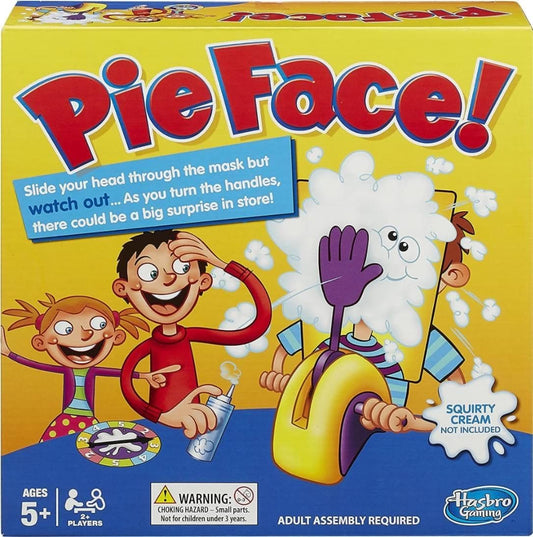 Pie Face Squirty Face Game for Kids & Adults – Funny Family Party Board Game for Ages 5+