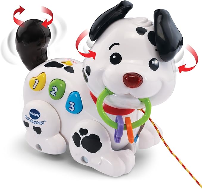 VTech Pull and Sing Puppy | Interactive Pull-Along Learning Toy with Lights, Music, Numbers & Sensory Play for Babies and Toddlers