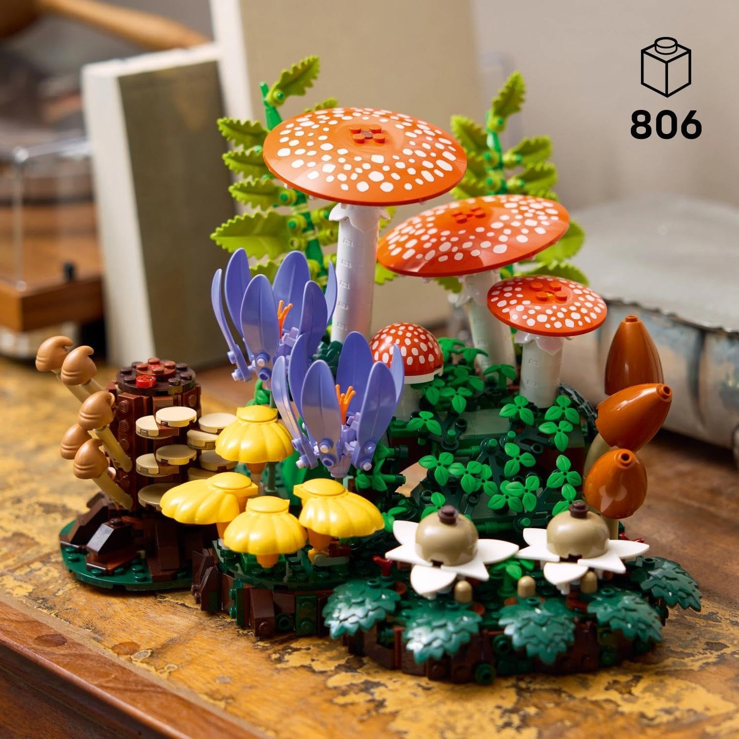 Lego 11505 Botanical Forest Mushroom Decorative Plants, Faux Green, Interior Decor, Fashionable Toy, Birthday, Present, Blocks, For Men and Women