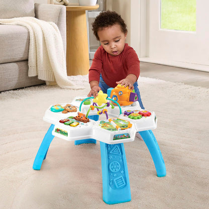 VTech Buzz and Learn Activity Table | Interactive Learning Activity Center with Lights, Sounds & Music | Blue