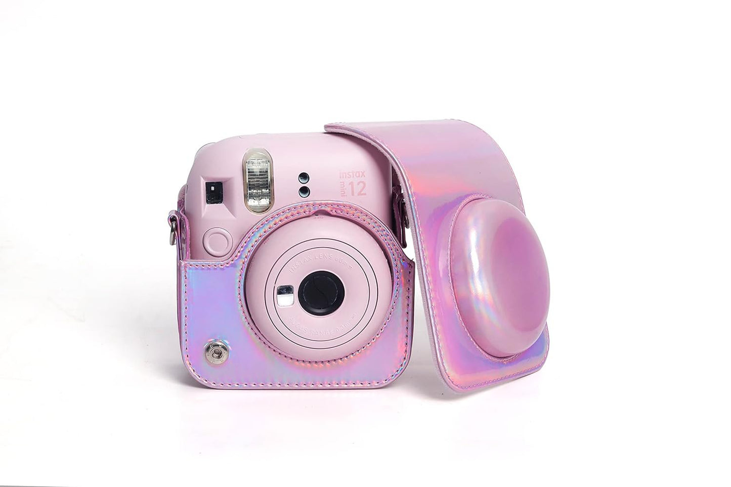 Fujifilm Instax Mini 12 Instant Camera + 10 Shots Films + 1x iRide Camera Case + 1x Photo Storage Box + 10x Photo Hanging 1 Set + 1x Close up Selfie Lens (Blossom Pink, Mini 12)