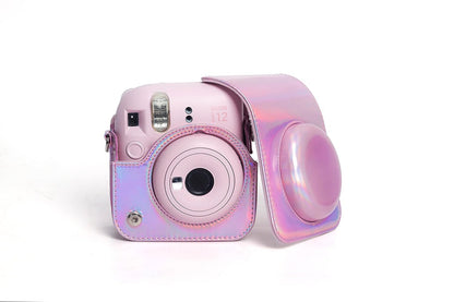 Fujifilm Instax Mini 12 Instant Camera + 10 Shots Films + 1x iRide Camera Case + 1x Photo Storage Box + 10x Photo Hanging 1 Set + 1x Close up Selfie Lens (Blossom Pink, Mini 12)