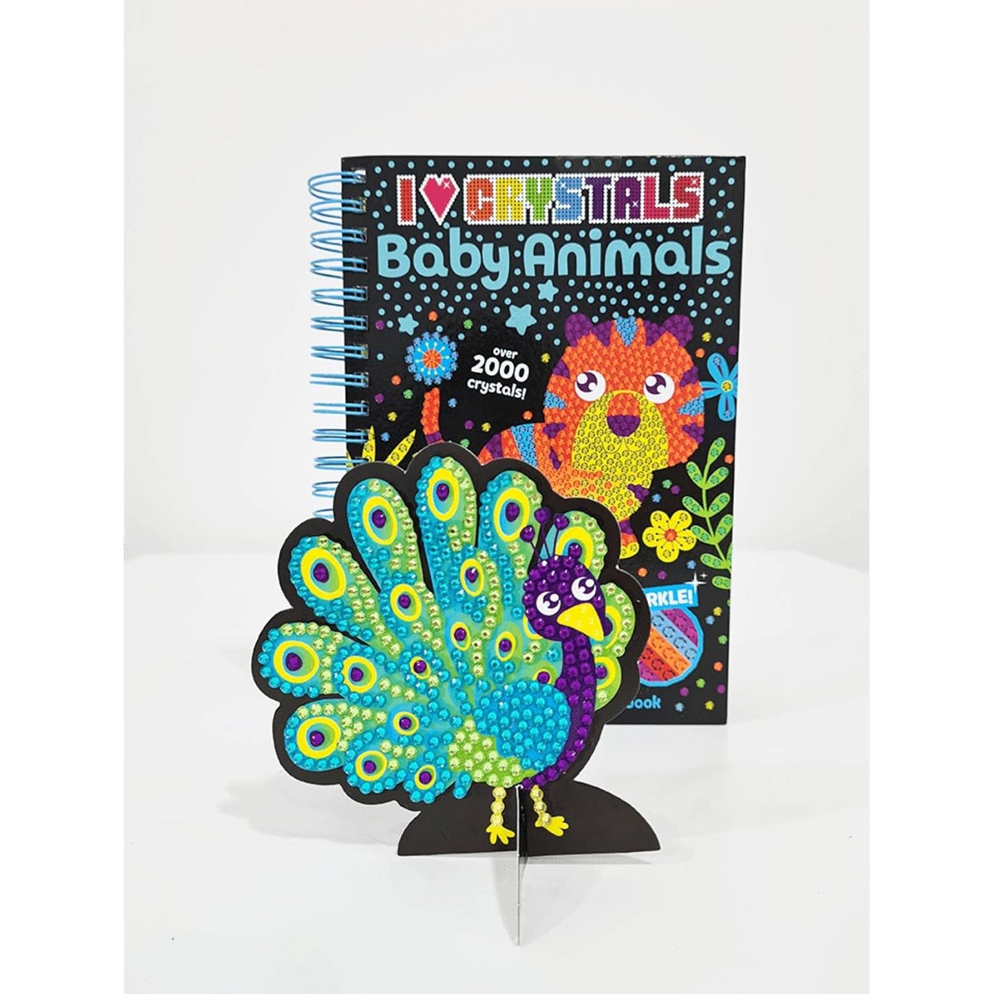 I Love Crystals: Baby Animals Crystal Art Activity Book | Over 2000 Sparkling Gem Stickers | Peel, Stick & Sparkle DIY Mosaic Craft Kit | Creative Colouring & Art Set for Kids Ages 5+