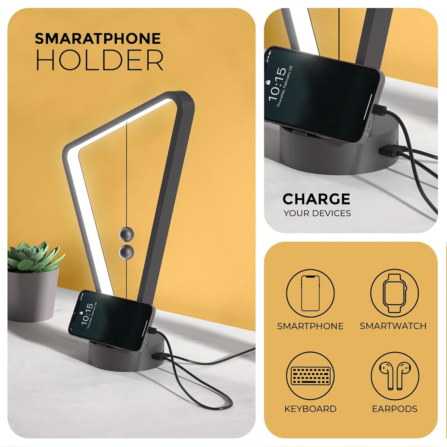 Modern LED Balance Table Lamp – Magnetic Switch Decorative Desk Lamp