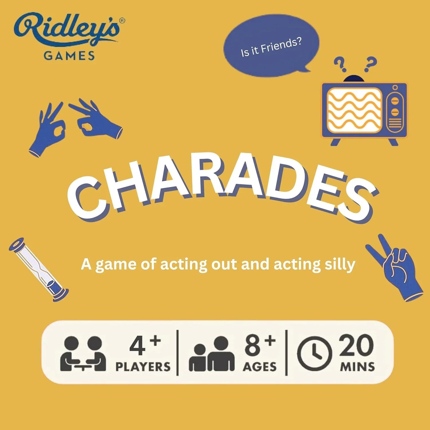 Ridley’s Charades Party Game – Classic Acting Game for Family & Friends - Jaiman Toys