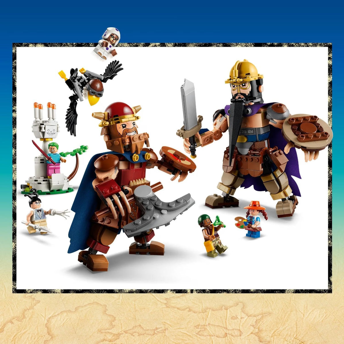 LEGO 75644 ONE PIECE Dorry vs. Brogy – Giants of Little Garden Building Set with 8 Figures, 733 Pieces, Ages 9+