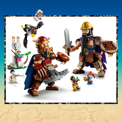 LEGO 75644 ONE PIECE Dorry vs. Brogy – Giants of Little Garden Building Set with 8 Figures, 733 Pieces, Ages 9+