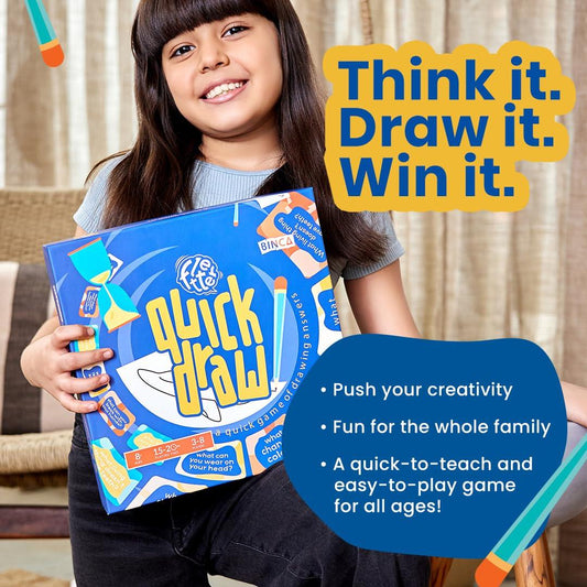 Binca Fletter Quick Draw – Family Drawing Game Like Pictionary, Fun for Game Nights & Parties (Ages 8+) - Jaiman Toys