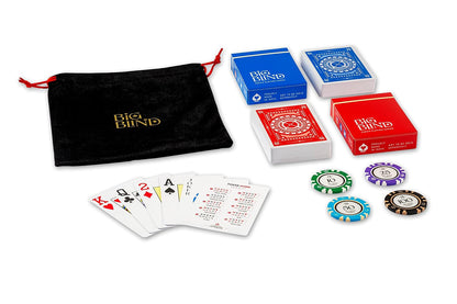 Big Blind 100-Piece Poker Chips Set with 2 Decks of Playing Cards | Complete Poker Game Set for Adults, Parties & Game Nights