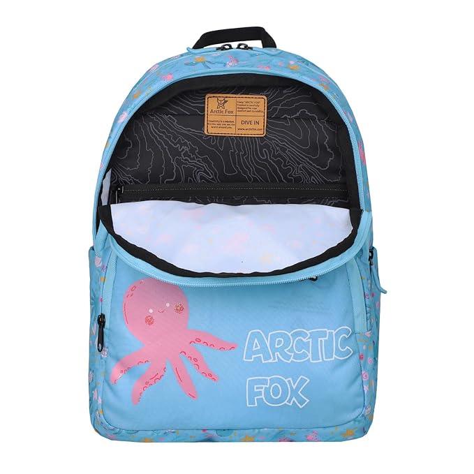 Arctic Fox Wink Octopus Black 21 Liters School Backpack for Boys and Girls - Jaiman Toys