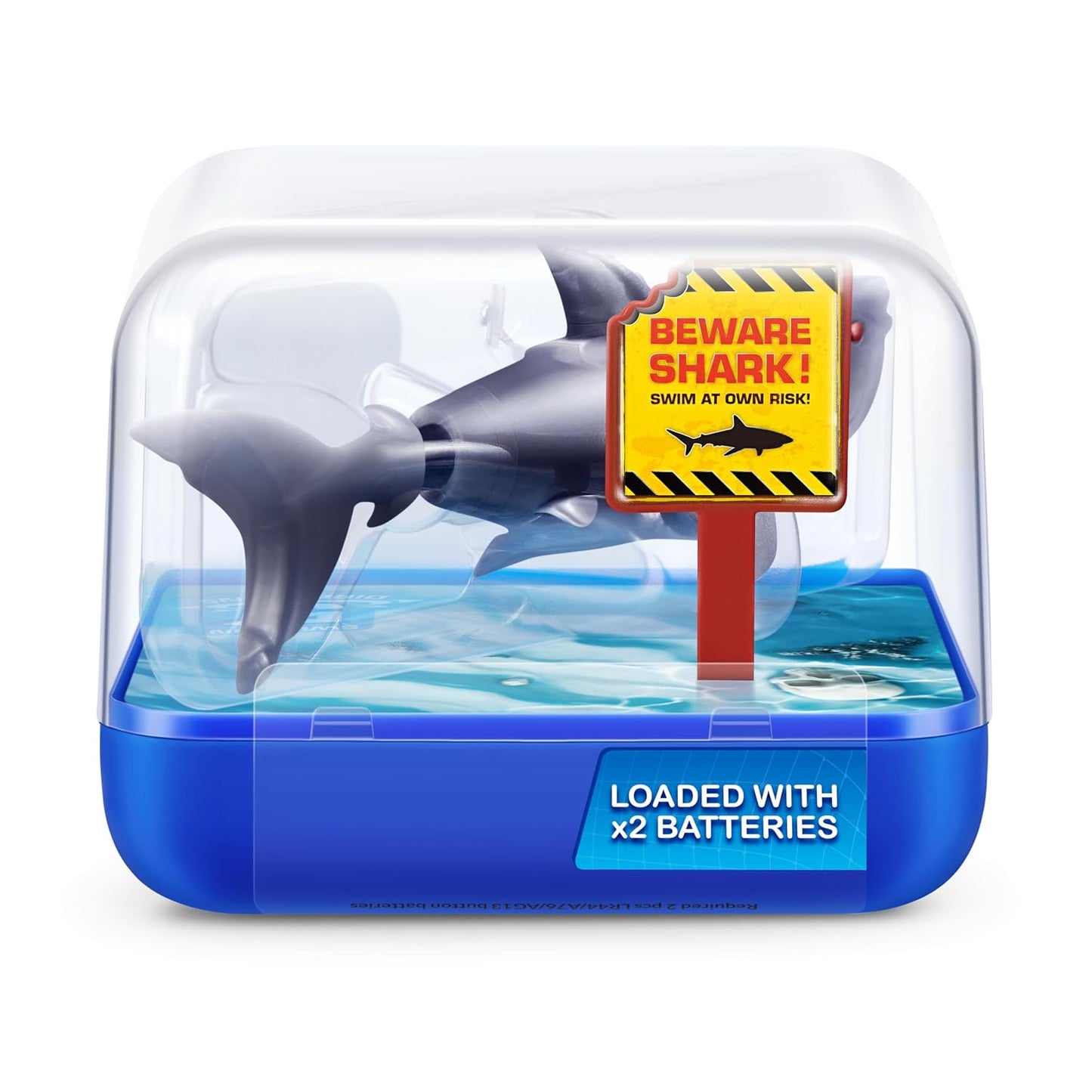 ZURU Robo Alive Robo Shark Water Activated Swimming Toy with Realistic Shark Movement, Swims in 5 Directions, Interactive Robotic Water Toy with Lifelike Design, Batteries Included, Bath Tub & Swimming Pool Toy for Kids Boys & Girls