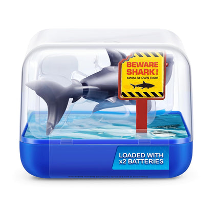 ZURU Robo Alive Robo Shark Water Activated Swimming Toy with Realistic Shark Movement, Swims in 5 Directions, Interactive Robotic Water Toy with Lifelike Design, Batteries Included, Bath Tub & Swimming Pool Toy for Kids Boys & Girls