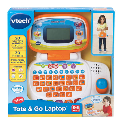 VTech Tote & Go Laptop Orange | Interactive Educational Learning Laptop for Kids | ABCs, Numbers, Games & Music | Ages 3+