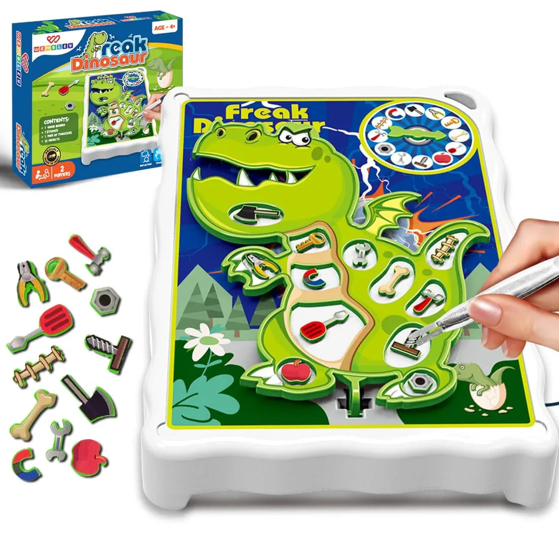Freak Dinosaur Operation Board Game – Electronic Skill Toy for Kids Ages 4–12 - Jaiman Toys