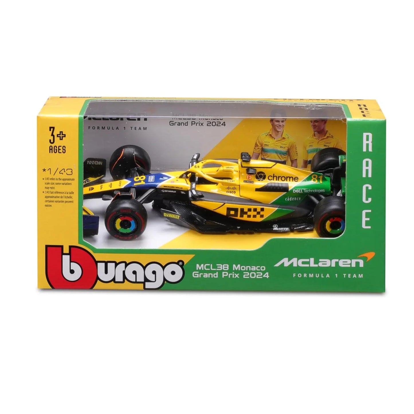 BBURAGO McLaren F1 MCL38 – Oscar Piastri Diecast Model | 1:43 Scale Collectible Car - Jaiman Toys