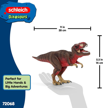 Schleich Dinosaurs - Red Tyrannosaurus Rex Dino Figurine - Kids 4+ | 72068 | Dinosaur Figurine, Realistic Animal Toys, Dino Figure for Boys and Girls, Screen-Free Imaginative Pretend Play
