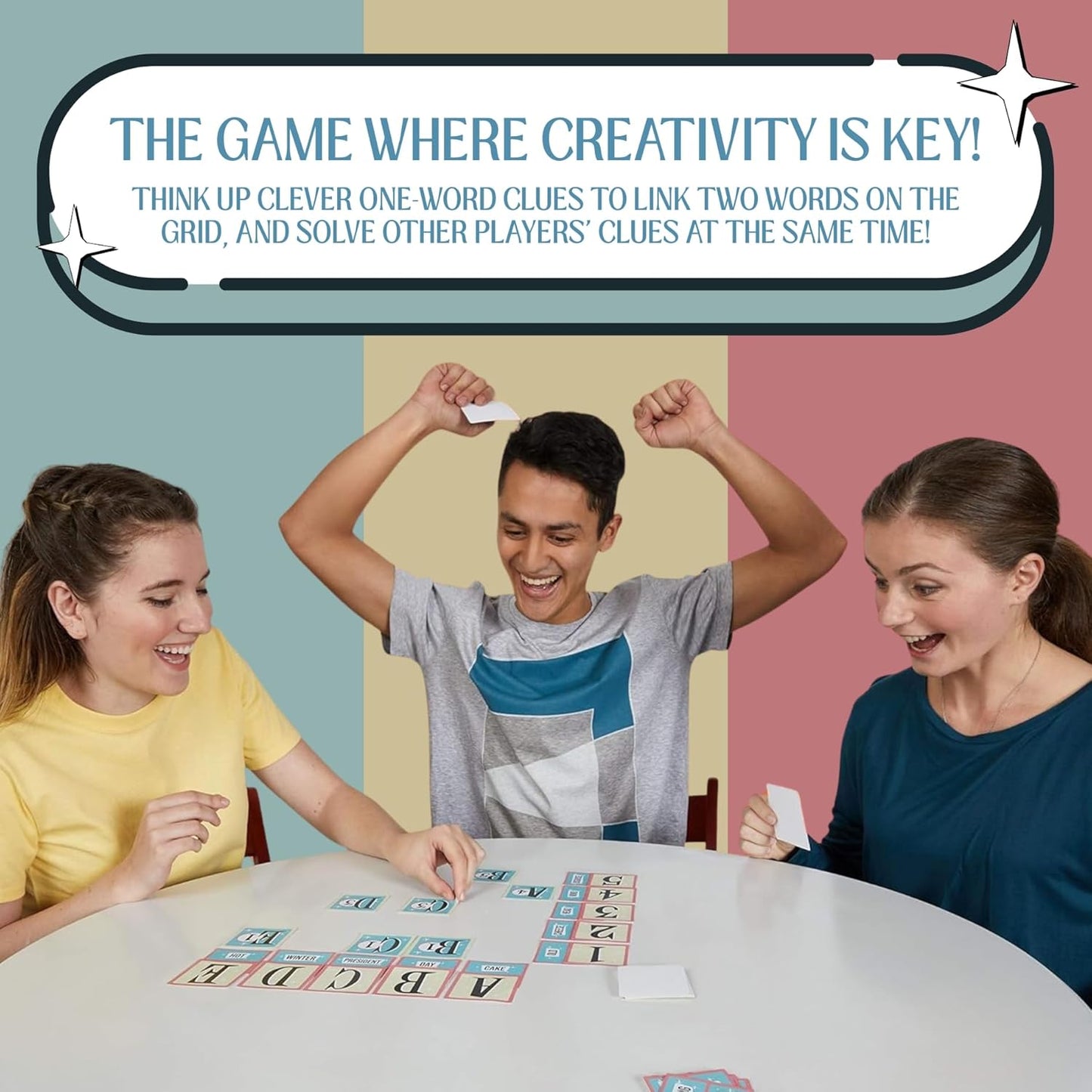 Cross Clues Cooperative Word Game by Blue Orange Games – Fast Family & Party Game for 2–6 Players (Ages 7+)