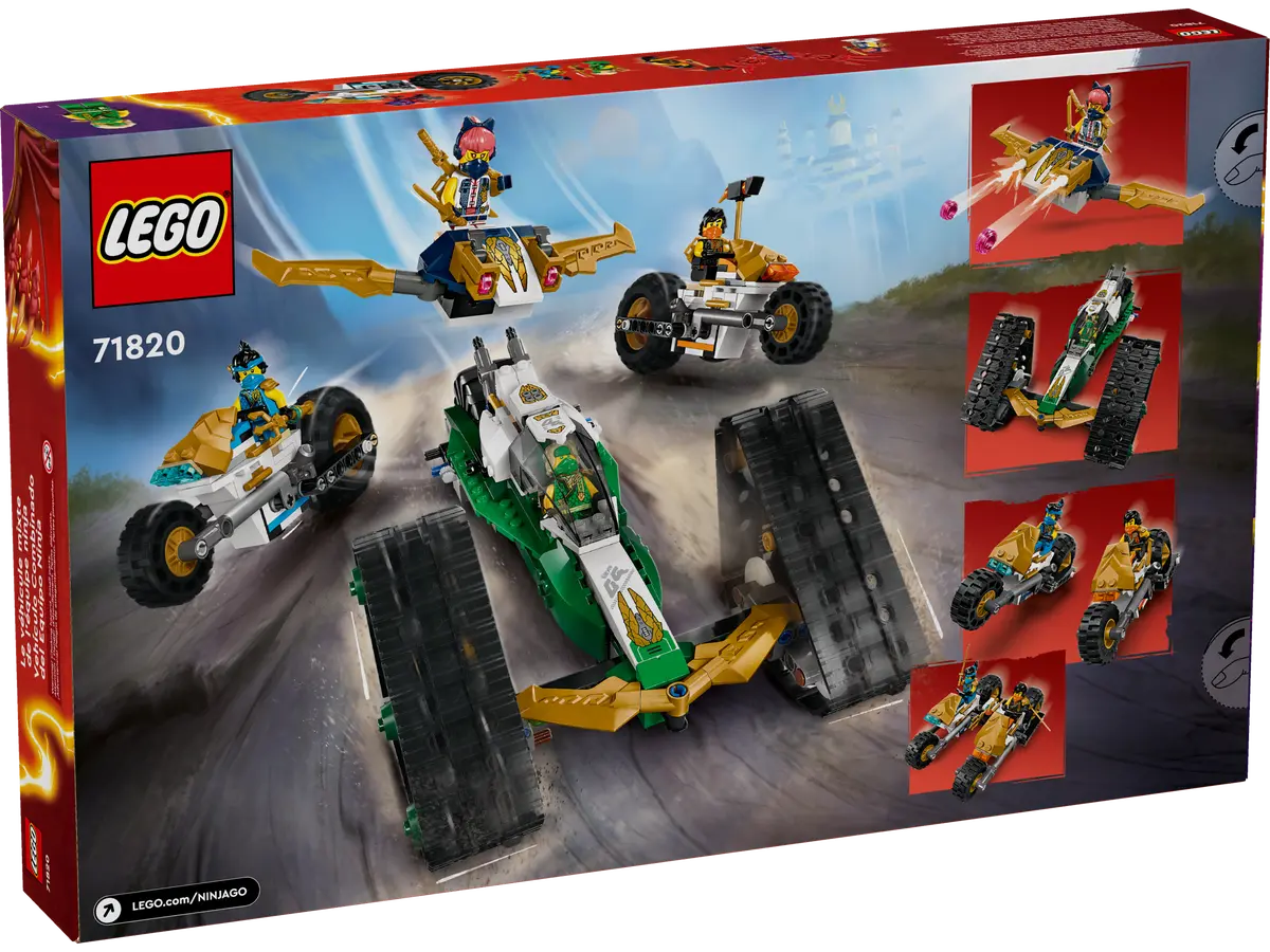 LEGO NINJAGO Ninja Team Combo Vehicle 4-in-1 Toy 71820 Building Blocks for 18+ Gift